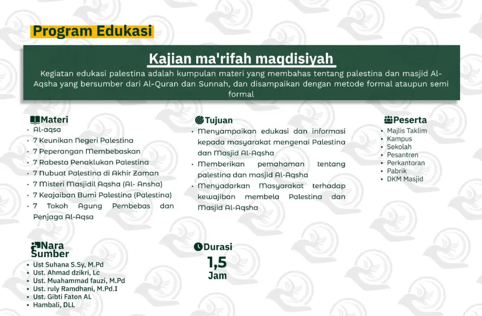 Program Edukasi - Kajian Ma'rifah Maqdisiyah